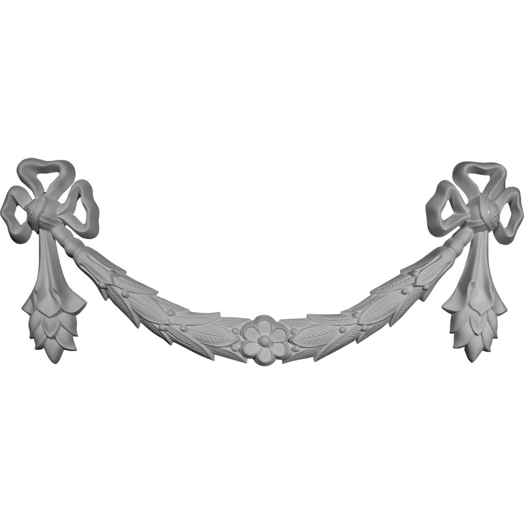Ribbon 10.25'' H x 23.63'' W x 1.375'' D Urethane Onlay Scroll Ekena Millwork