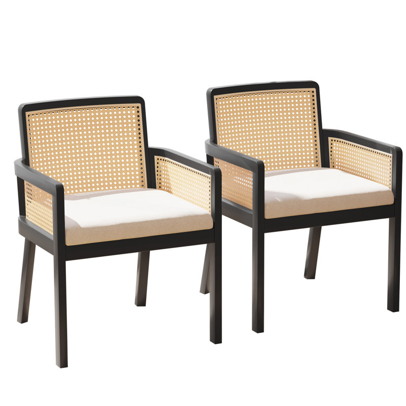 Fauteuil de 23,8 po de large Achary, Noir