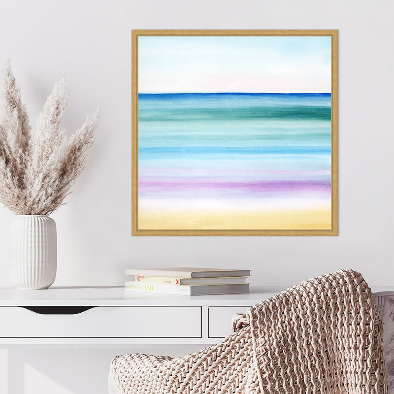 «Dawn on the Bay II» par Grace Popp, reproduction d'art sur toile encadrée, H 22 po x l 22 po