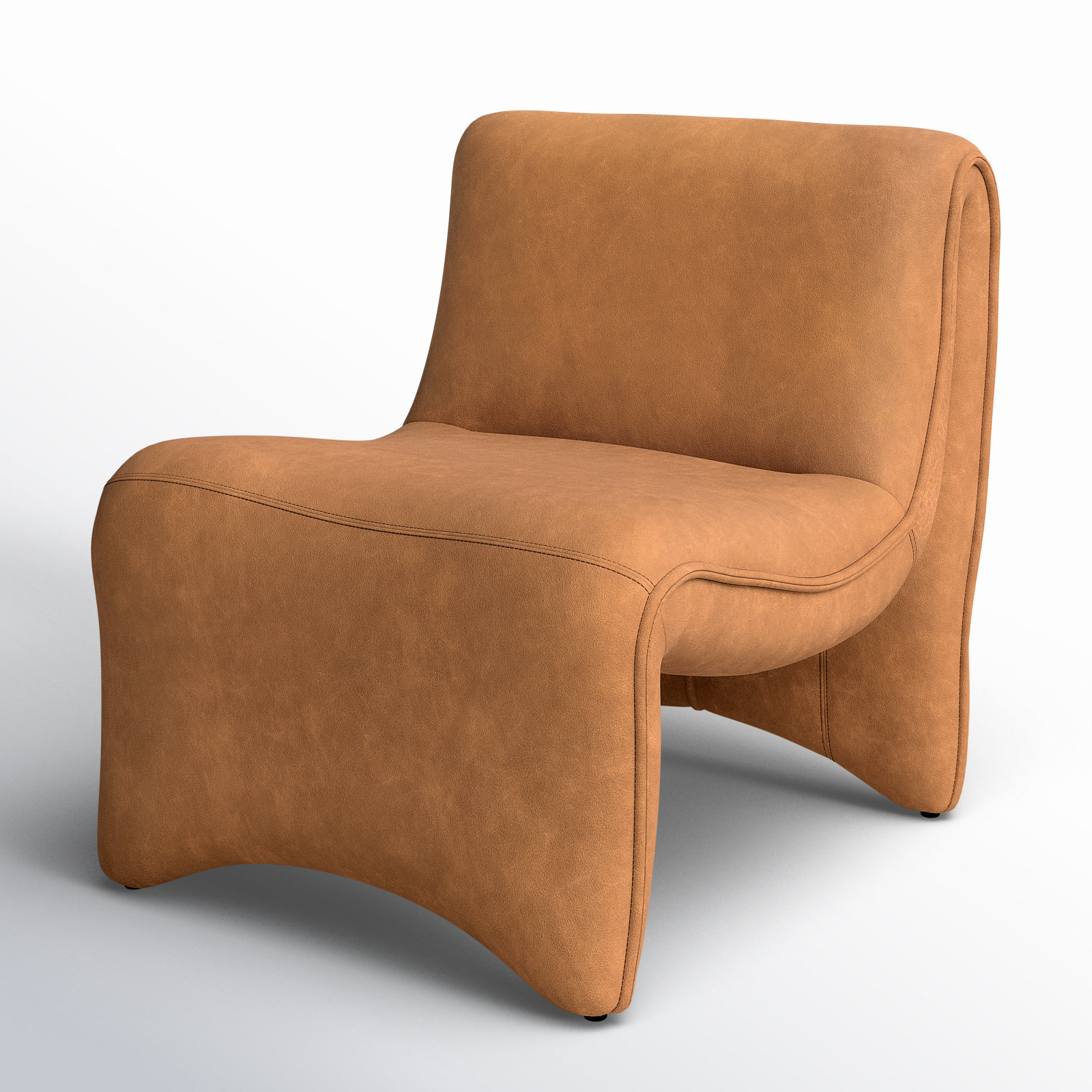 Tilman Genuine Leather Slipper Chair