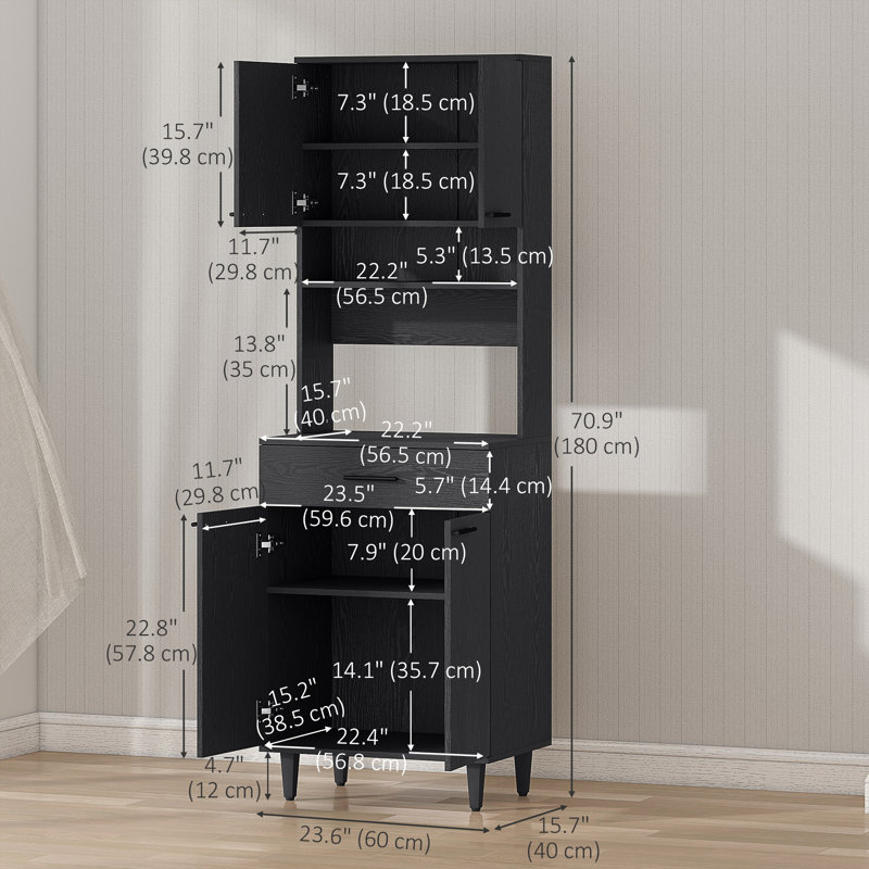 23.5" Wide 1 Drawer Buffet Table