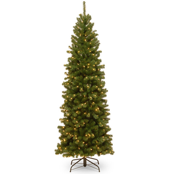 Laroche Slender Green Artificial Spruce Christmas Tree with Lights ...
