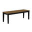 Banc de salle à manger de style campagne moderne noir et brun à 2 tons, 48 pouces