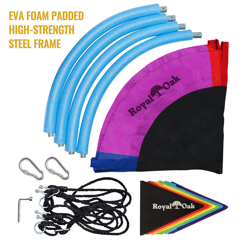 Royal Oak 40'' Rainbow Saucer Swing with Flags