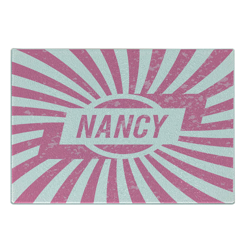 Planche à découper Ambesonne Nancy en verre trempé rose