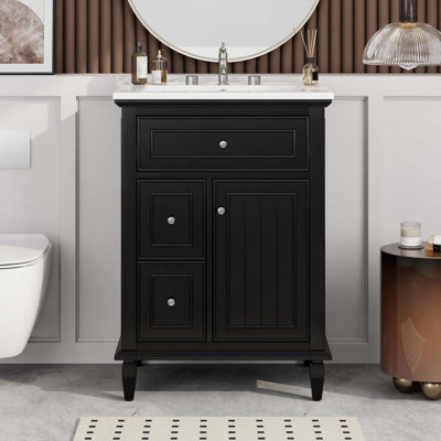 Meuble-lavabo 24 po avec lavabo en céramique