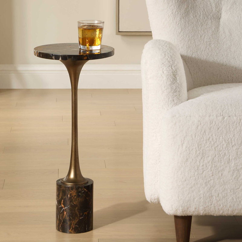 Uttermost Karnes Dark Marble Drink Table