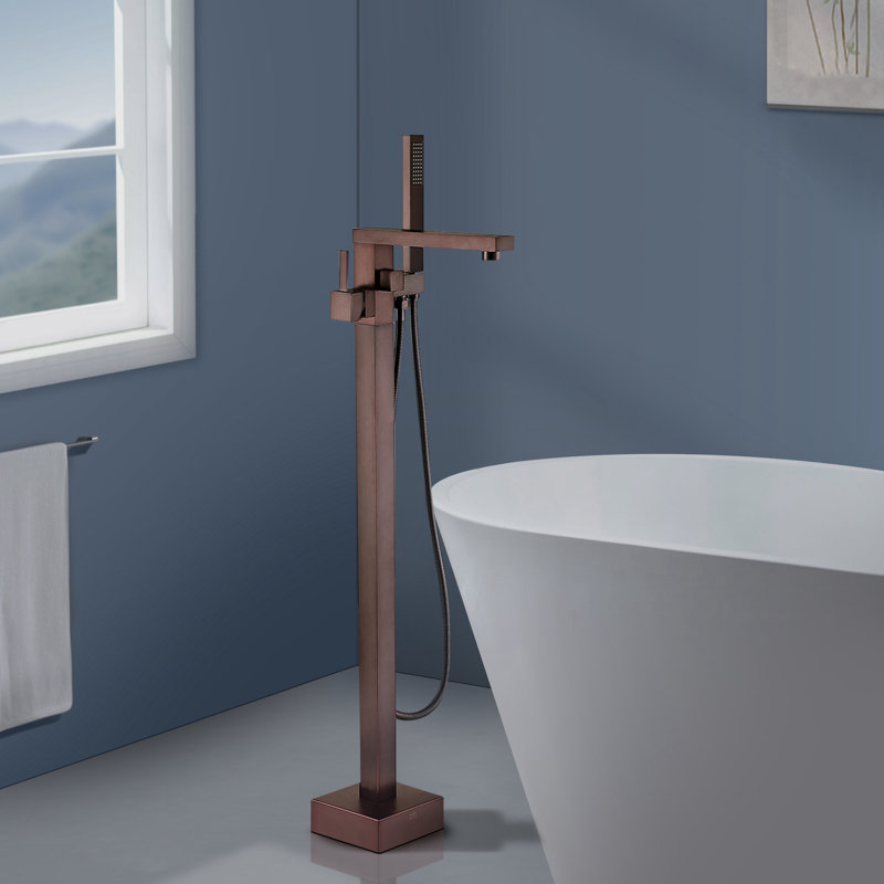 Oil Rubbed Bronze Freestanding Bathtub Faucet with Hand Shower