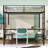 Full Over Twin Metal Bunk Bed With Desk And Charging Station And Shelves-396172078