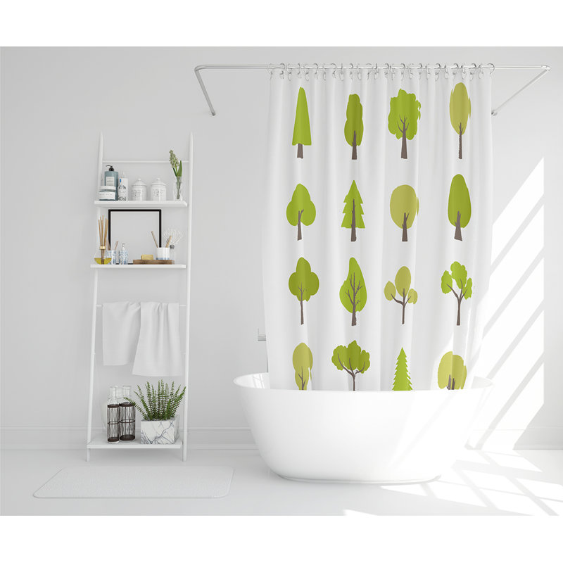 Elizabith 13 Piece Polyester Shower Curtain Set