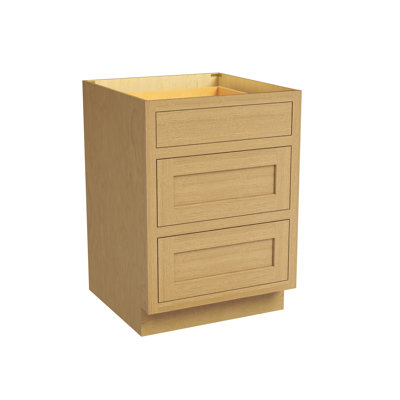 Armoire de cuisine à 3 tiroirs l 24 po x H 34,5 po x P 25 po prête à assembler Casainc