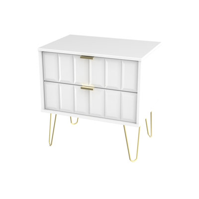 Fully Assembled Pawtucket 2 Drawer Bedside Table