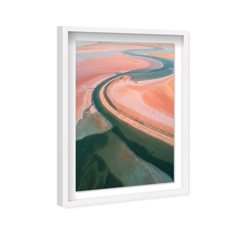 Peach Sand Print by Oliver Gal, 11.5"H x 16.5"W, White Shadowbox