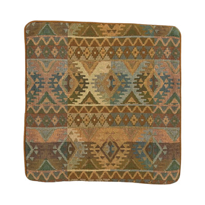 Jenkins Geometric Brown Square Cushion