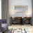 70.9'' Wide Rectangle 4 Cabinets Metal Handle Console Table