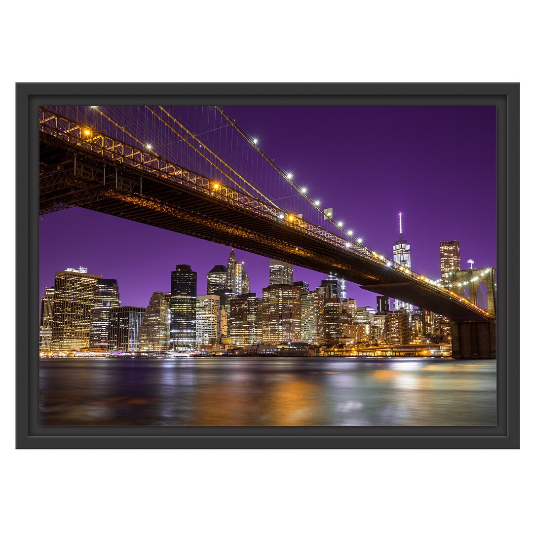 Gerahmtes Wandbild Skyline von Manhattan