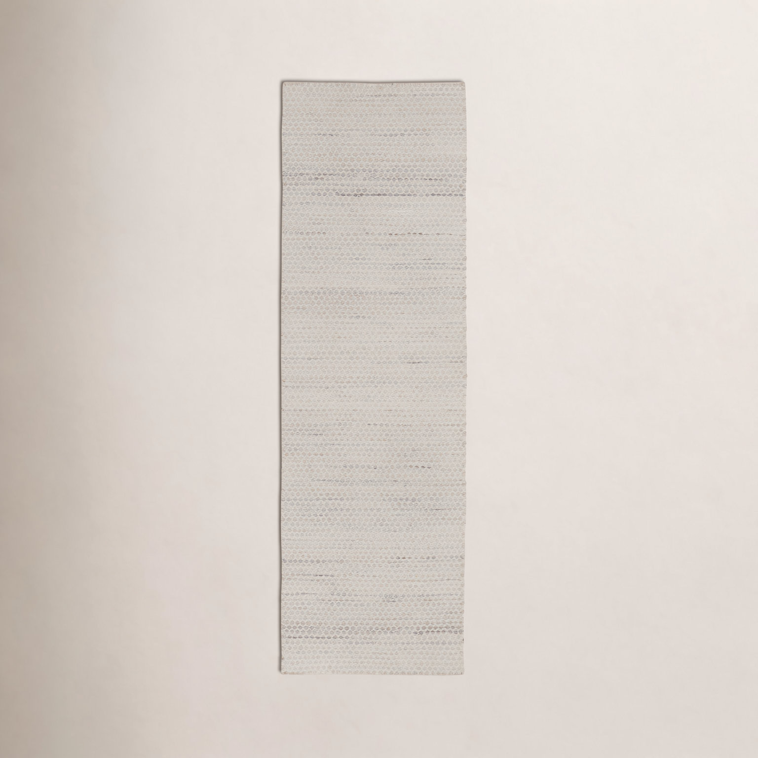 Gino Cream Taupe Hand-Woven Geometric Outdoor Rug, Runner 2'6" x 8'