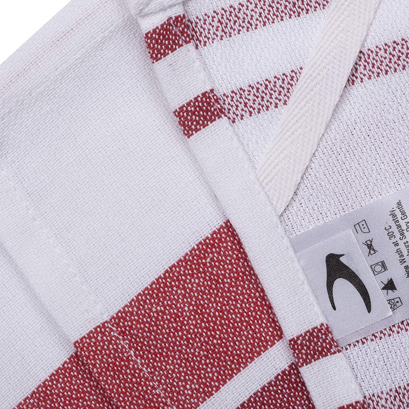 Cotton Stripe Kitchen Towel Linen Set, Rust