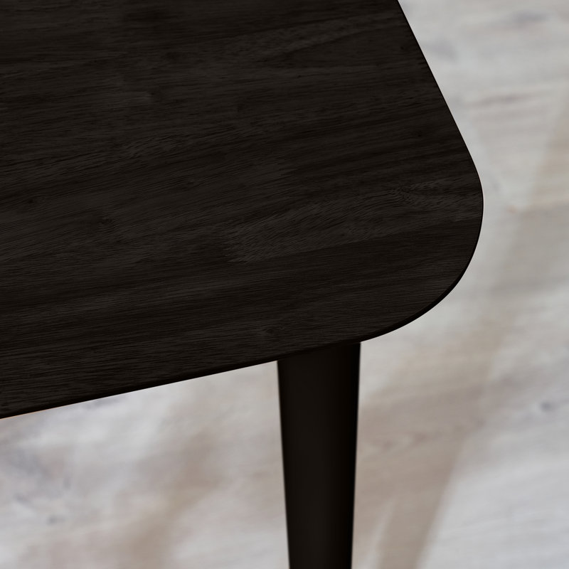 Drea Small Walnut Effect Wooden Dining Table With 2 Chairs & Bench - Traditional Rustic Farmhouse Style, Black