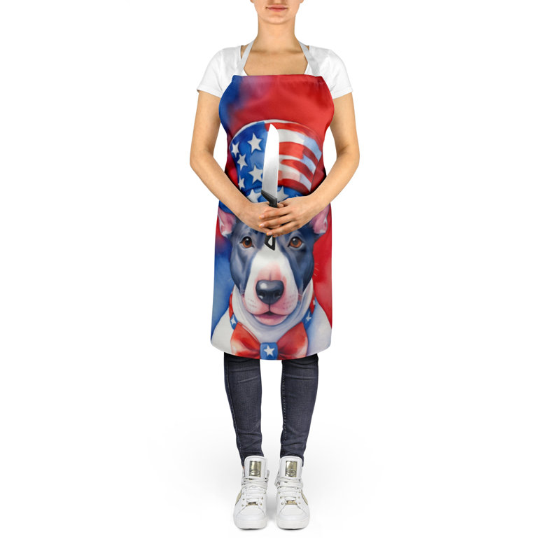 Patriotic American Apron, English Bull Terrier