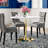 Round with Stainless Steel Base Dining Table-92618315
