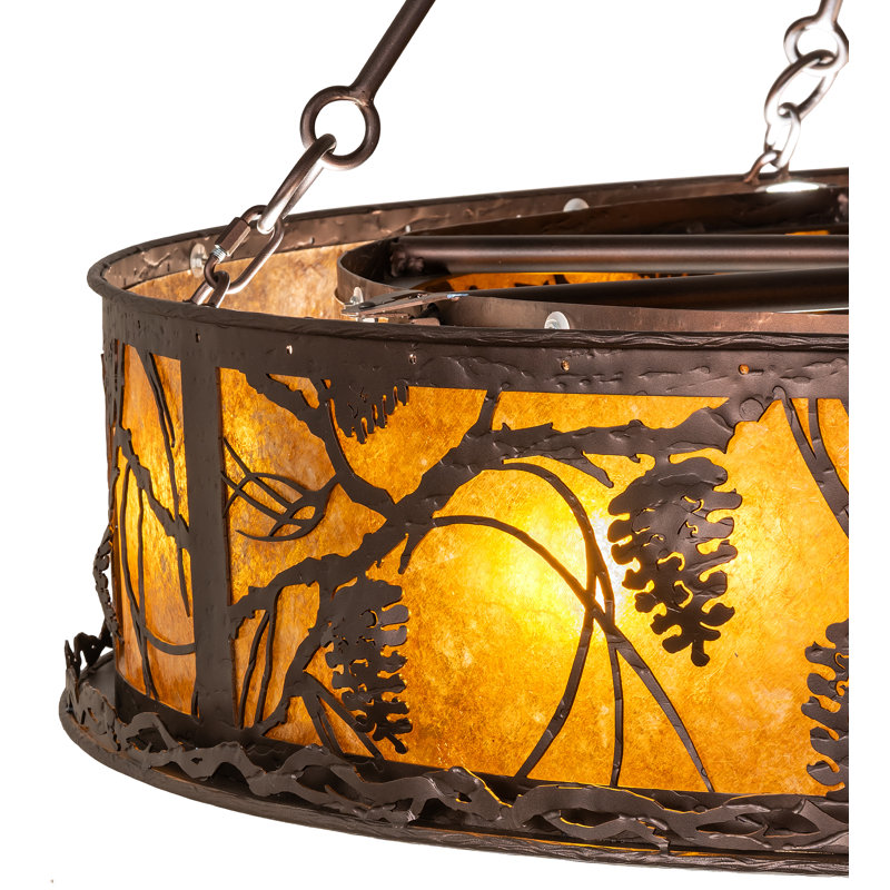 56" Wide Whispering Pines Chandel-Air, 10" H x 56" W x 56" D, Mahogany Bronze