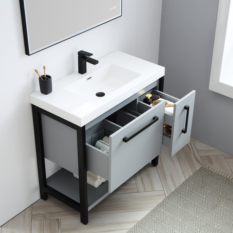 Ensemble de meuble-lavabo simple et imperméable Herakleitos