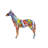 Nifao Resin Horse Statue – Graffiti-Style Indoor/Outdoor Sculpture, Hand-Painted Multicolor Art Design, Modern Figurine for Homes, Offices, Art Galleries & Eclectic Collections 16" x 4" x 14"H