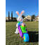 Décoration de jardin gonflable pour lapin gonflable éclairée de 4 pieds de hauteur avec 4 œufs colorés-24095746