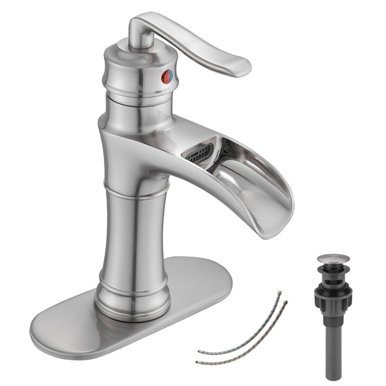 Single-Hole Single-handle Bathroom Faucet with Drain Assembly