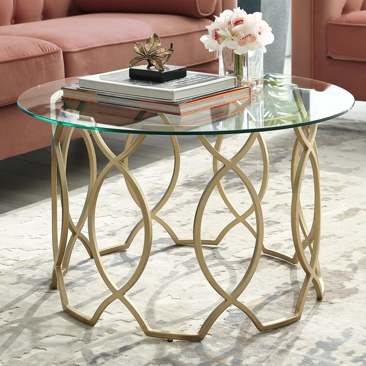 Cohen Steel Tubes and Clear Glass Coffee Table