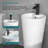 Ceramic Pedestal Sink Classic One-piece Freestanding Pedestal Combo Bathroom Sink with Overflow-124176760-124176761