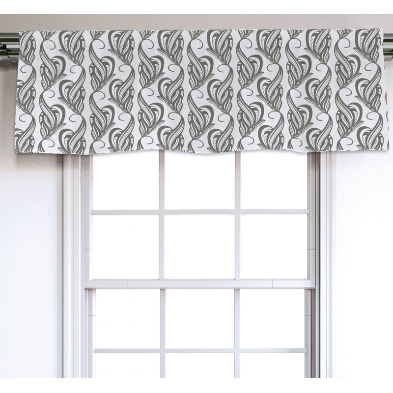 Sateen Damask Ruffled Window Valance