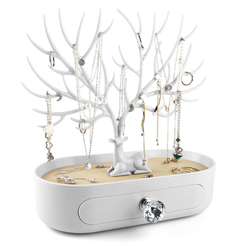 Présentoir à bijoux, Blanc