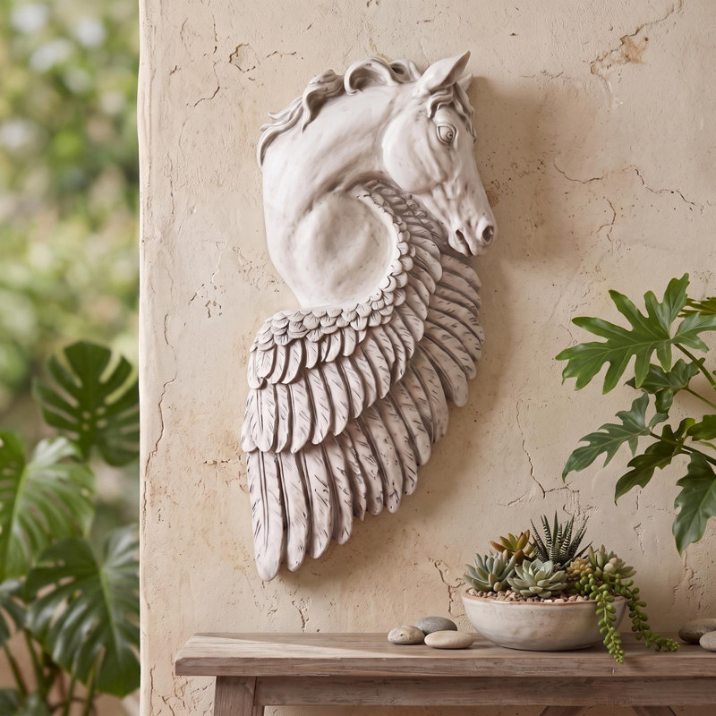 Sculpture murale cheval Pégase