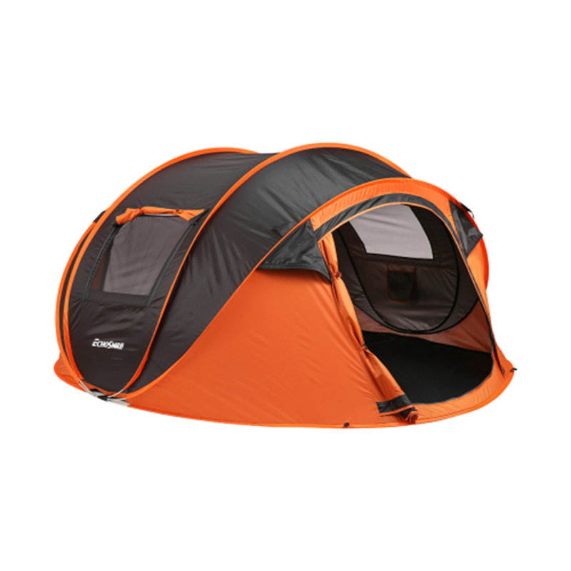 Tente de bateau Pop-Up, Blanc / orange clair, 4 Personnes