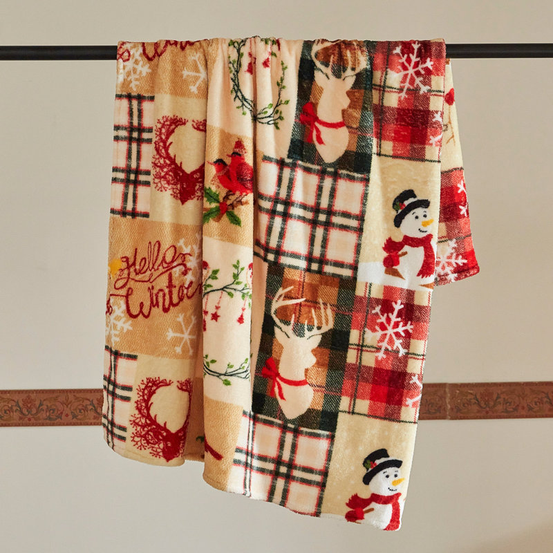 Soft Flannel Christmas Throw Blanket 50" x 60"