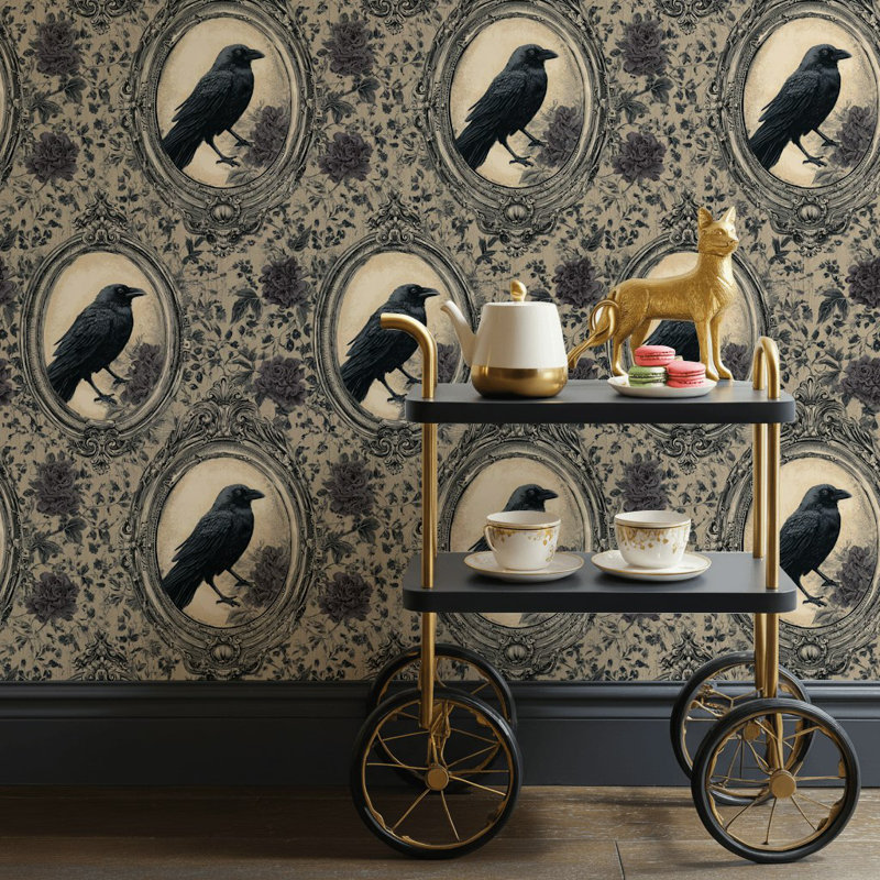 Papier peint floral gothique