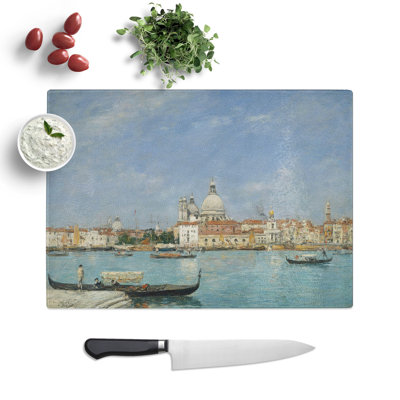Venice Santa Maria Della Salute by Eugene Boudin Chopping Board