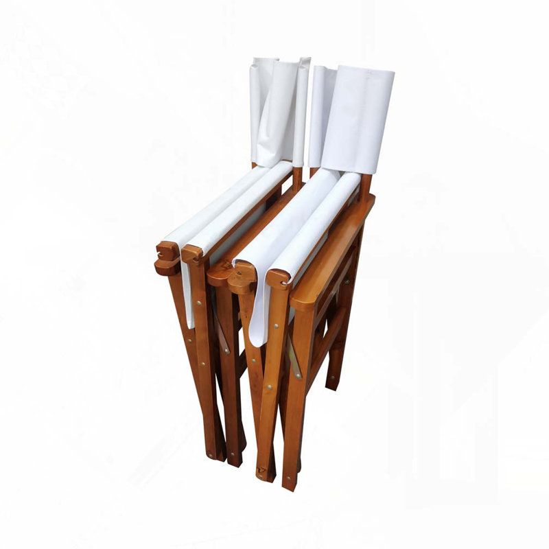 Chaise pliante en bois, Blanc/naturel