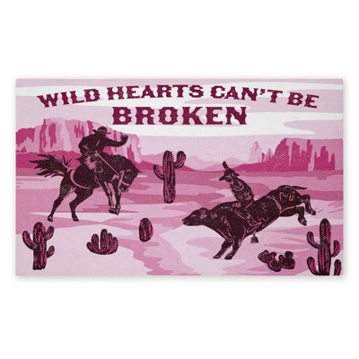 Tapis de porte d'extérieur Wild Hearts Impossible Be Broken, par Diane Labombarbe, 18 po x 30 po