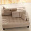 2 pieces 64" Deep Tufted Upholstered Textured Fabric Chaise Lounge