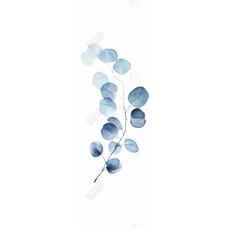 "Une branche d'eucalyptus" sur toile, H 48 po x l 16 po