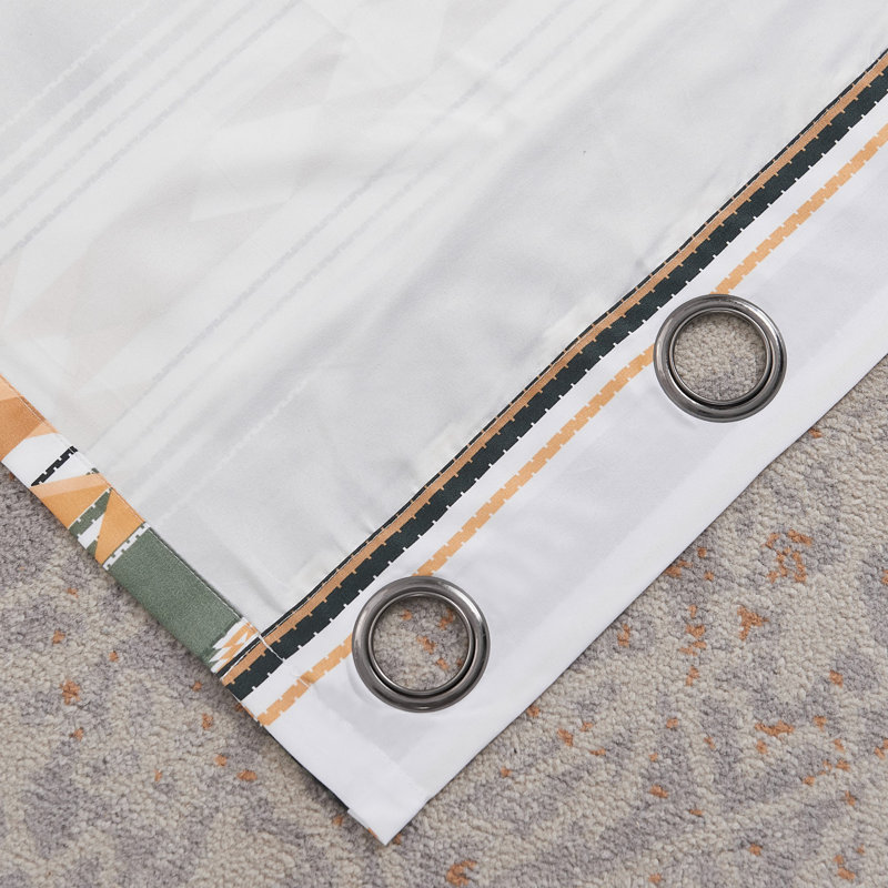 Zuma Southwest Geometric Semi-Sheer Grommet Curtain Panel Set