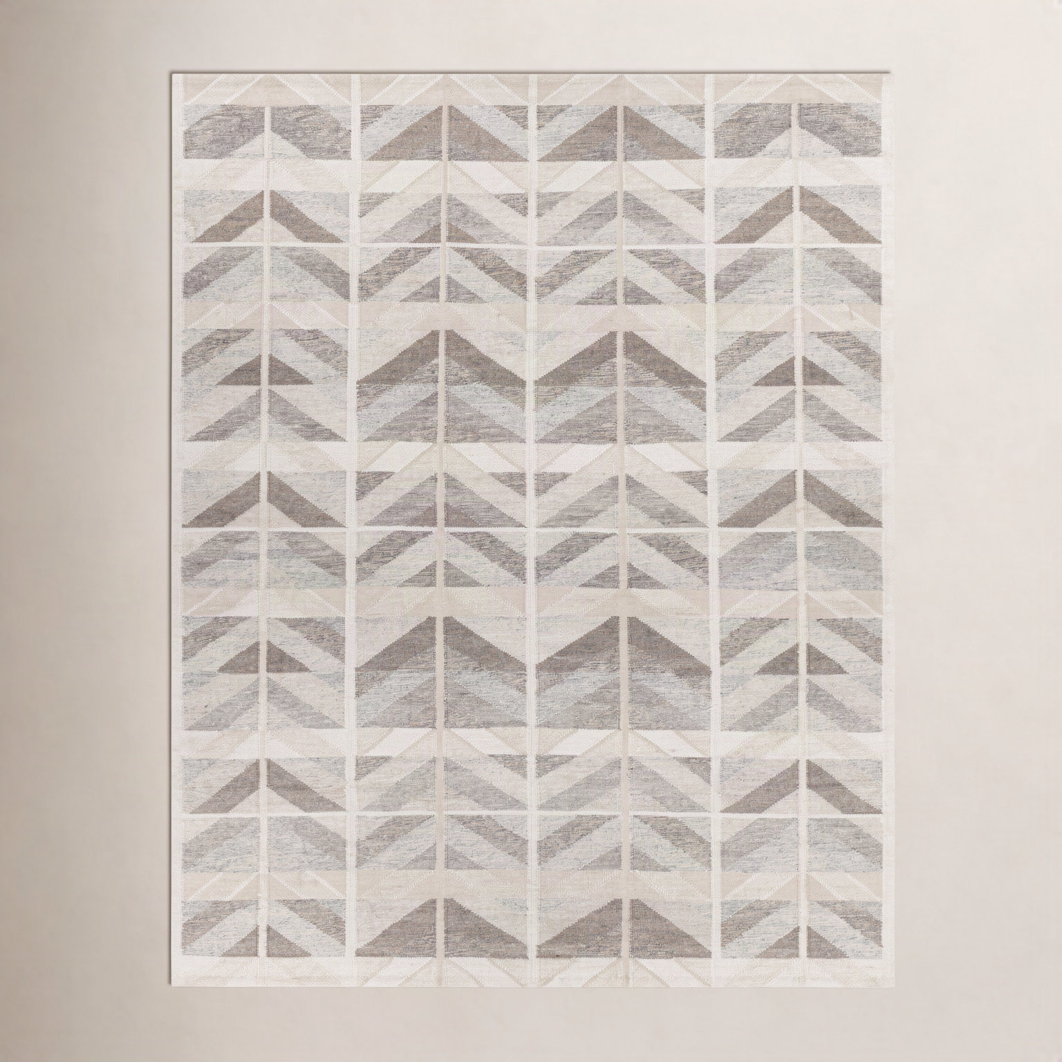 Kidus Hand-Knotted Chevron Rug, Rectangle 5' x 7'5"