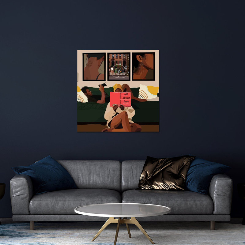 Tout sur l'amour, impression sur verre acrylique, H 24 po x l 24 po x P 0,25 po