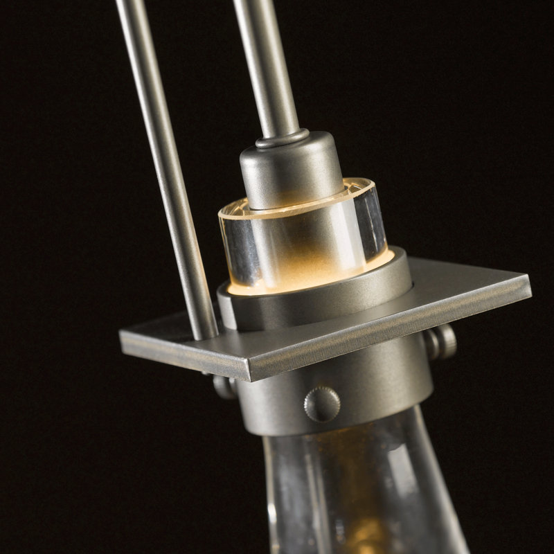 Erlenmeyer Mini Pendant, Dark Smoke, Small: 12.5" - 57.5"