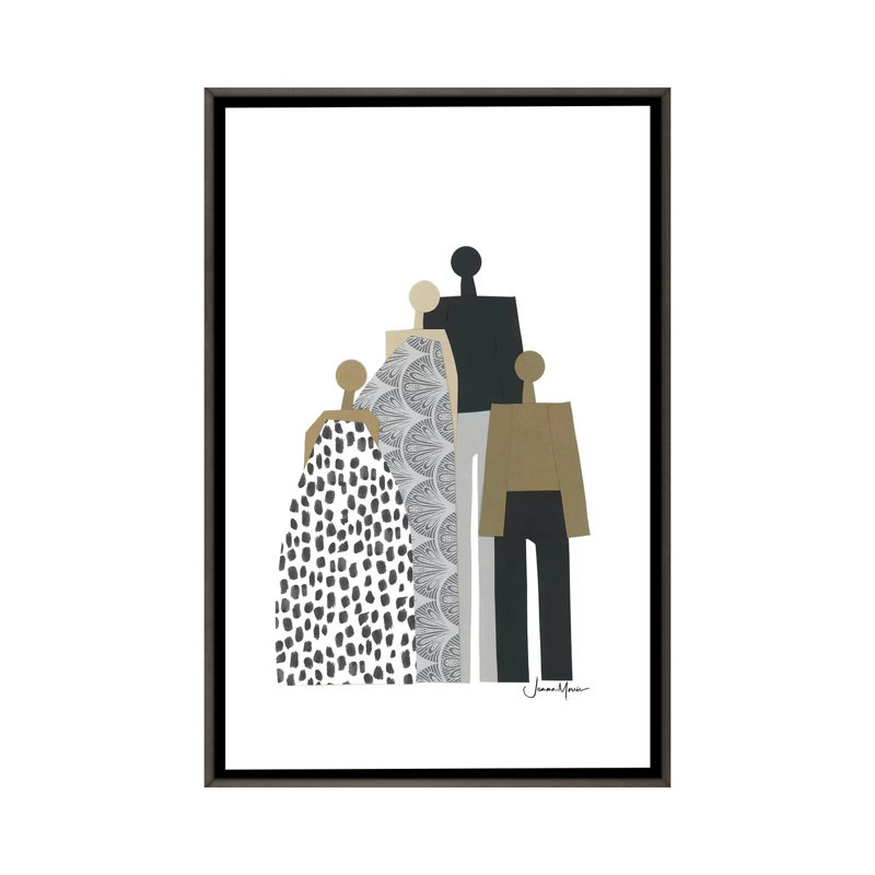 Reproduction d’art sur bois de Lou Lou par Lou Lou, H 40 po x l 26 po x P 1,5 po, Toile encadrée de bois rustique foncé