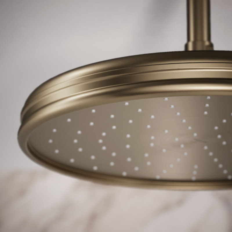 Rain Fixed Shower Head, Vibrant Brushed Bronze