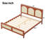 Lit plateforme en bois avec tête et pied de lit en rotin-886814188-885510474